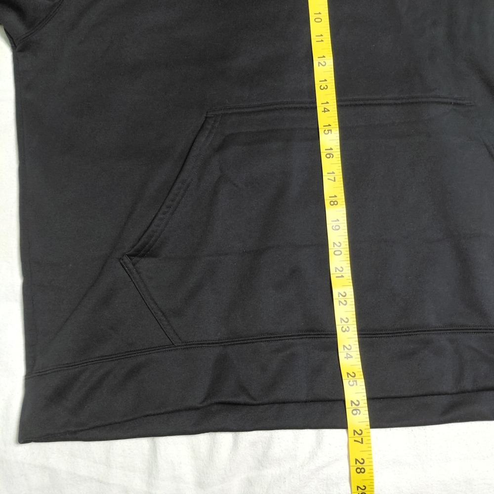 Under Armour Hoodie Mens Black Red Loose Logo Long Sleeve Fleece Sweatshirt XL - Picture 6 of 12